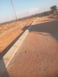 Newly cast road kerbing on a Mocheku Landscapers roads contract
